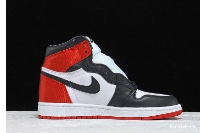 - HIGH JORDAN RETRO 1 TOE SATIN BLACK 0815